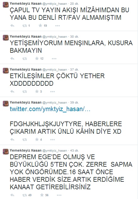 Yemekteyiz Hasan, deprem olacağını söylemişti